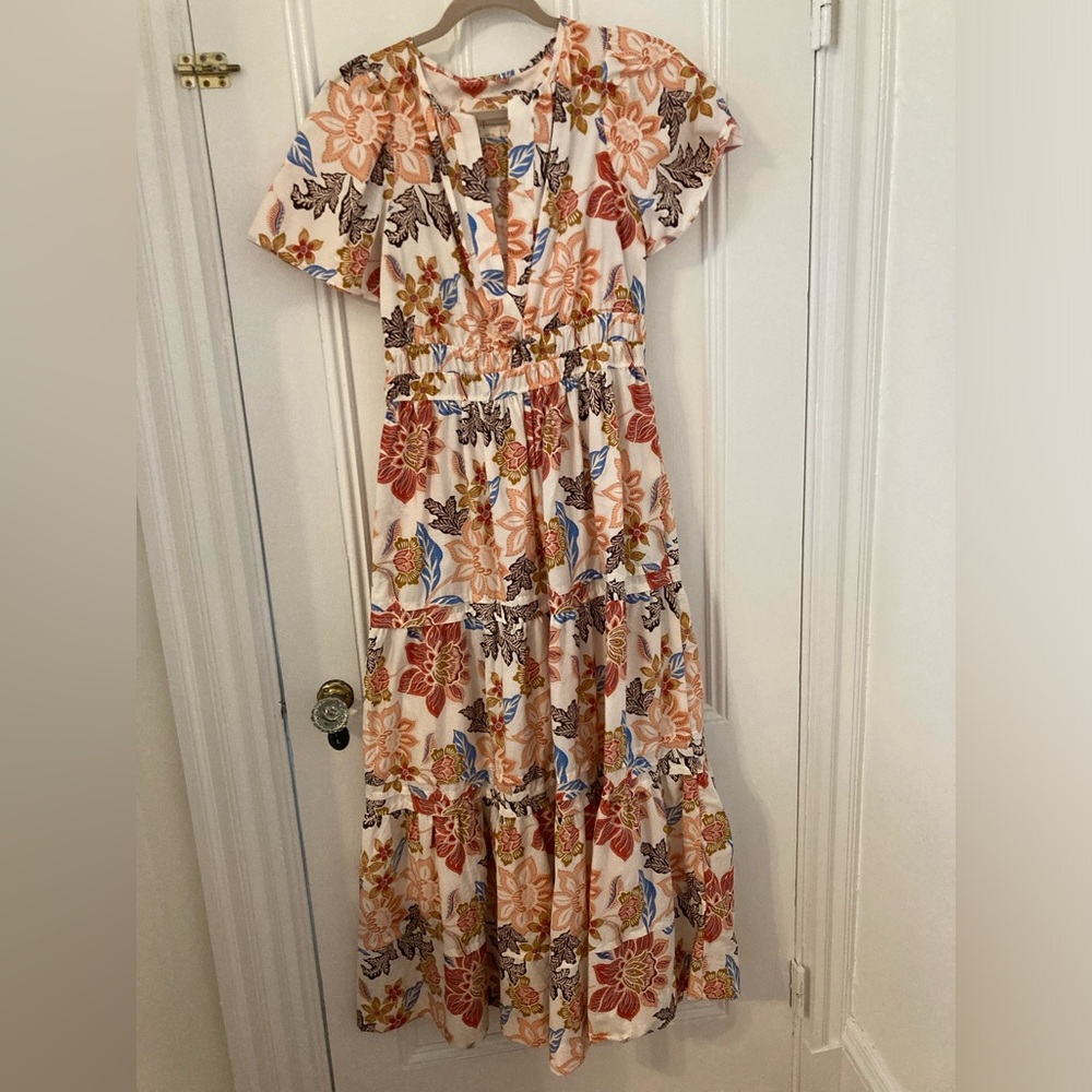 Somerset maxi dress botanical multi floral small BNWOT